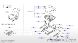 Afdekkap montagebout bestuurdersstoel Nissan Primera P11 87558-3J301