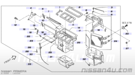 Montageschroef regeleenheid kachelverwarming Nissan C23/ K11/ N16/ P10/ P11/ P12/  R20/ V10/ WP11 27199-90J00 Gebruikt.