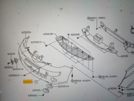 Afdekkap sleephaak voorbumper Nissan Note E11 622A0-BH00H