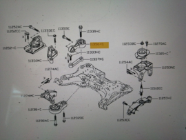 Achterste motorsteun Nissan Primastar X83 11356-00Q0A