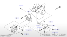 Stuurbekrachtigingspompmontageset Nissan Micra K11 11941-72B00 Gebruikt.