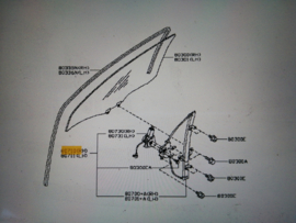 Regulator door window, right-hand Nissan Micra K12 80700-BC60B (5-doors) Original