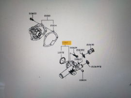 Thermostaathuis HR10DDT Nissan 11060-00Q2K F16/ K14 Nieuw.