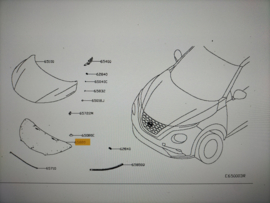 Insulator hood Nissan Juke F16 65840-6PA0A Original.