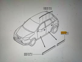 Sierstrip portier rechtsachter Nissan Qashqai J11 82870-4EA0A