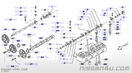 Tuimelaar inlaatklep Nissan TD25/TD27TI 13257-63G01 D22/ R20 Origineel.