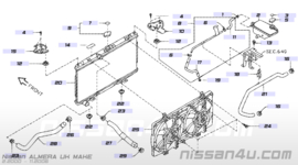 Hose-radiator, upper K9K Nissan Almera N16 21501-BN700