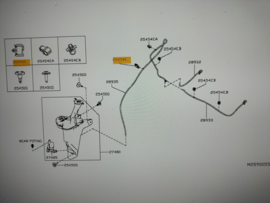 Ruitensproeierslangklem Nissan Micra K14 28945-AQ000 Gebruikt.