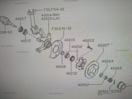 Collar, spindle MA10 Nissan Micra K10 40270-01B10 (6.935) Original.