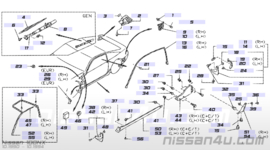 Ventilatierooster links Nissan 100NX B13 76805-61Y00 Gebruikt.