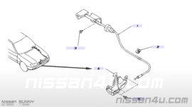 Cable hood lock Nissan  65620-64Y10 B13/ N14/ Y10 Used part.