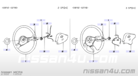 Claxon stuurwiel Nissan 48420-2F010 C23/ K11/ P11/ R20/ WP11