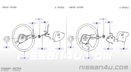 Nut steering wheel Nissan 01223-00241