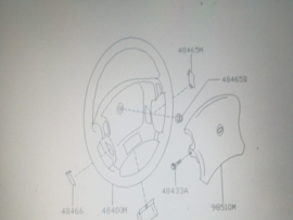 Afdekkap onder stuurwiel Nissan 48467-2F060 C23/ K11/ P10/ P11/ WP11