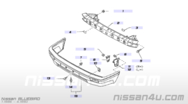 Bracket-front bumper side, right-hand Nissan Bluebird T12/ T72 62220-D3800 Used part.