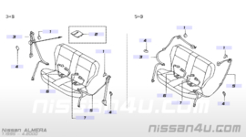 Veiligheidsgordelsluiting achterbank Nissan Almera N15 88842-2N301