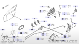 Escutcheon-inside handle, right-hand Nissan Almera N16 80682-BN820