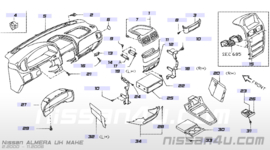 Cover-instrument lower, right-hand Nissan Almera N16 68920-BN910