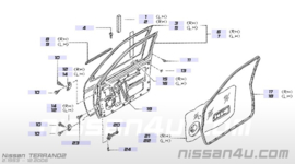 Portier rechtsvoor Nissan Terrano2 R20 80100-0F030