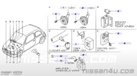 Knipperlichtrelais Nissan 25730-9F900 K11/ P11/ R20/ WP11 Gebruikt