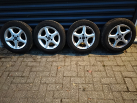 14 inch aluminium velgen met band 175/65R14 Borbet (20240808) Gebruikt.
