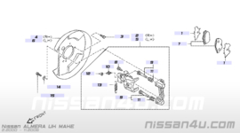 Remklauw rechtsachter Nissan 44001-BM400 N16/ P11/ V10 Gebruikt.