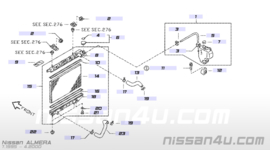 Bovenste koelwaterslang radiateur SR20DE Nissan 21501-58Y00 Gebruikt.