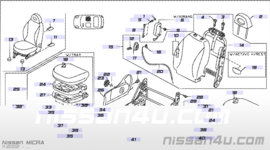 Hendel kantelen bijrijdersstoel Nissan Micra K12 87618-AX401