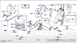 Hendel kantelen bijrijdersstoel Nissan Micra K12 87618-AX406 Origineel.