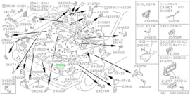 Verbindingskabel/ smeltzekering Nissan 24022-01E11 GC22/ U11/ Y60 Gebruikt.