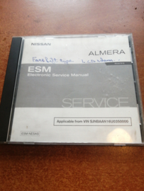 Electronic Service manual '' Model N16 series '' Nissan Almera N16 SM2A00-1N16E1E Gebruikt.