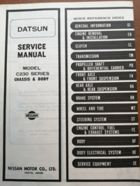 Service manual '' Model C230 series '' Datsun Laurel C230 SM7E-C230G0