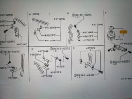 Dop stuuroliereservoir Nissan 49181-9f900 K11/ P11/ R20/ WP11 Gebruikt.