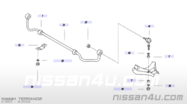 Bevestigingsbeugel stabilisatorstang vooras Nissan Terarno2 R20 54614-0F000 Gebruikt.