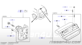 Remlicht rechts Nissan Terrano2 R20 26850-0X000 Gebruikt. Lichte schade.