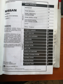 Service manual '' Model N16 series '' Volume 2 SM0E00-0N16E0 Nissan Almera N16