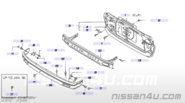 Reinforce-front bumper center, inner Nissan Cherry N10 62220-M7061 Original.