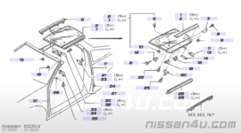 Targadak links Nissan 100NX B13 91617-63Y00 (AG2)