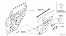 Cap-assist grip, rear door Nissan Qashqai+2 JJ10 82944-EY10A Original.