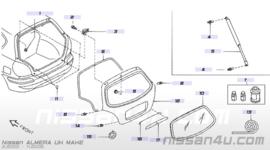 Gasveer achterklep Nissan Almera N16 90450-BM425 (90450-BM400)