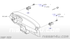 Kachelventilatierooster rechts Nissan Micra K11 68760-5F200