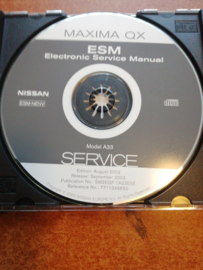Electronic Service manual '' Model A33 series '' Nissan Maxima A33 SM2EGF-1A33E0E Gebruikt.