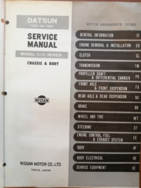 Service manual '' Model 510 series '' Datsun Bluebird 510 29131 (40130020)