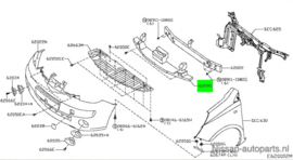 Binnenbumper Nissan Note E11 62090-9U01A Origineel.