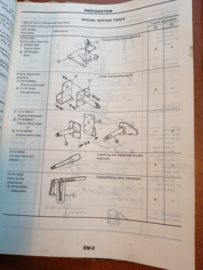Service Manual '' Model Y10 series '' Nissan Sunny Wagon Y10 SM1E-0Y10G0 Used part.