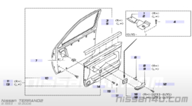 Bevestigingsclip wit deurpaneel Nissan 01553-05781