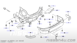 Achterbumper Nissan Almera N16 85022-4M540