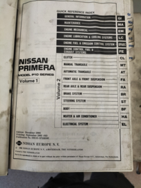 Service manual '' model P10 series volume 2'' Nissan Primera P10 ''successor of SM1E-1P10E0E'' Used part.