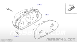 Kilometerteller / cockpit Nissan Micra K11 24810-1F518