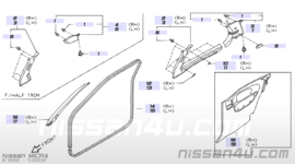 Welt-body side, front right-hand Nissan Micra K11 76921-1F501